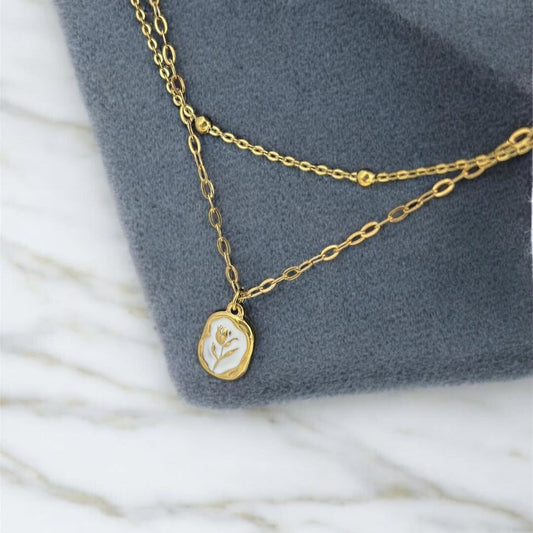 Emily Gold Rose Pendant
