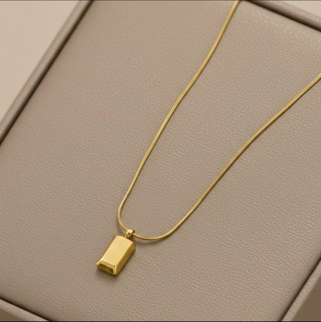 Gold Brick Pendant