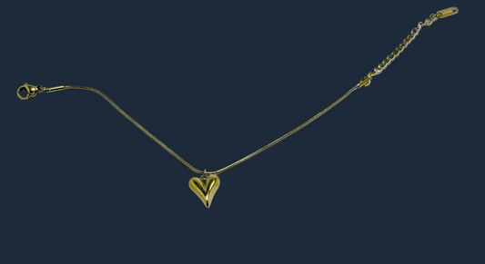 Gold Heart Chain Bracelet