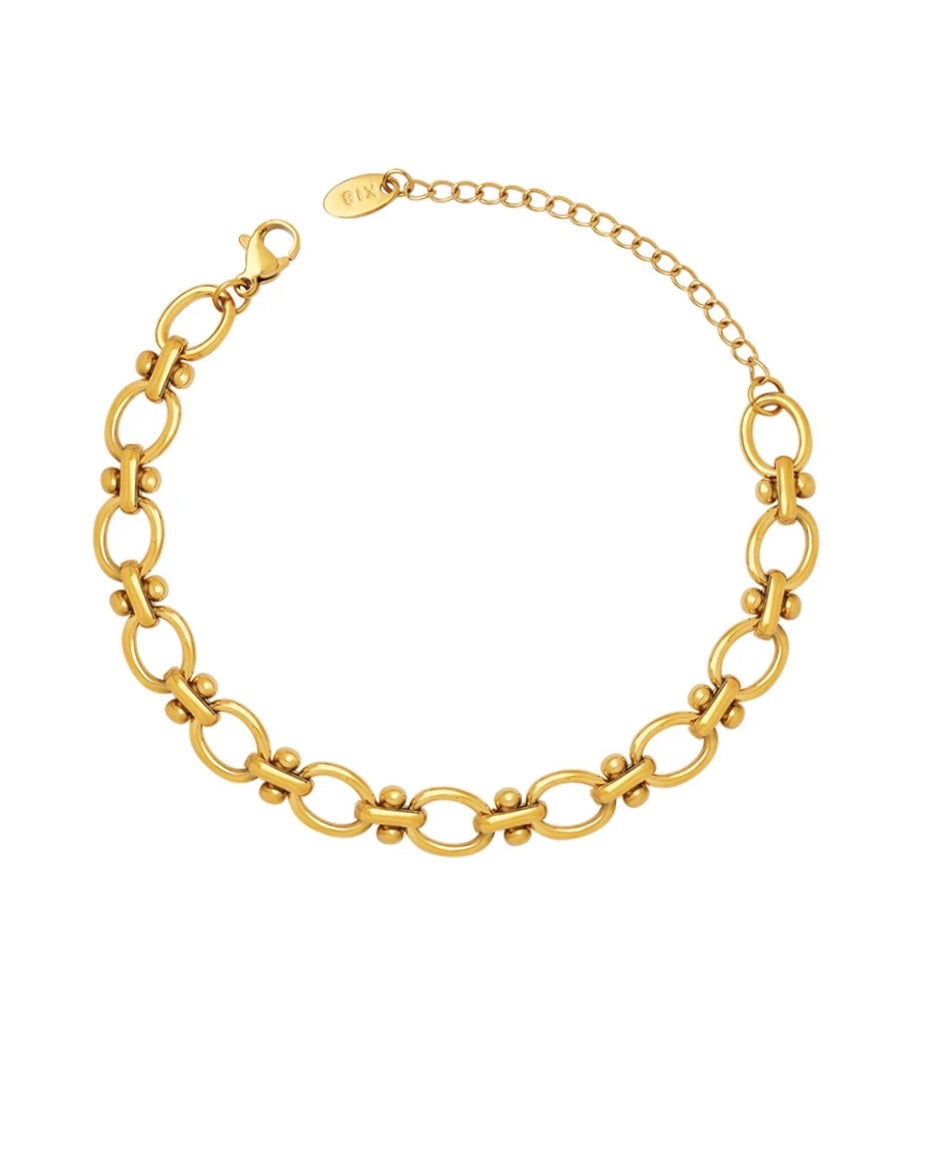 Gold Cuban Link Chain Bracelet