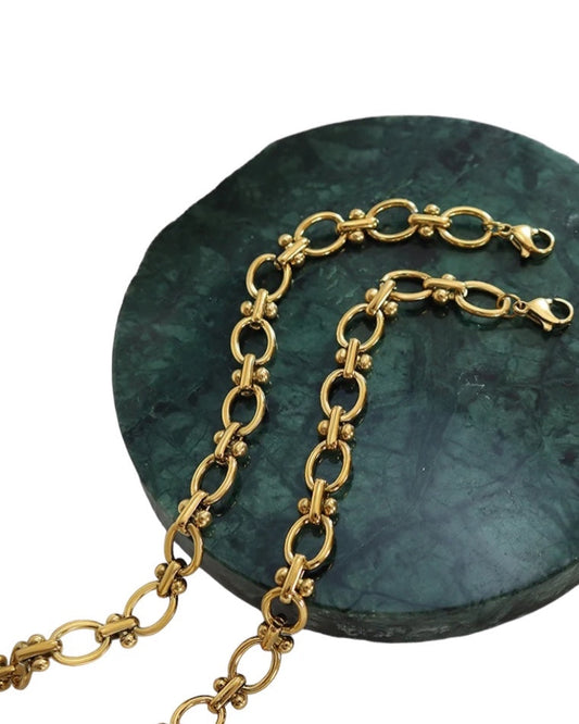 Gold Cuban Link Chain Bracelet