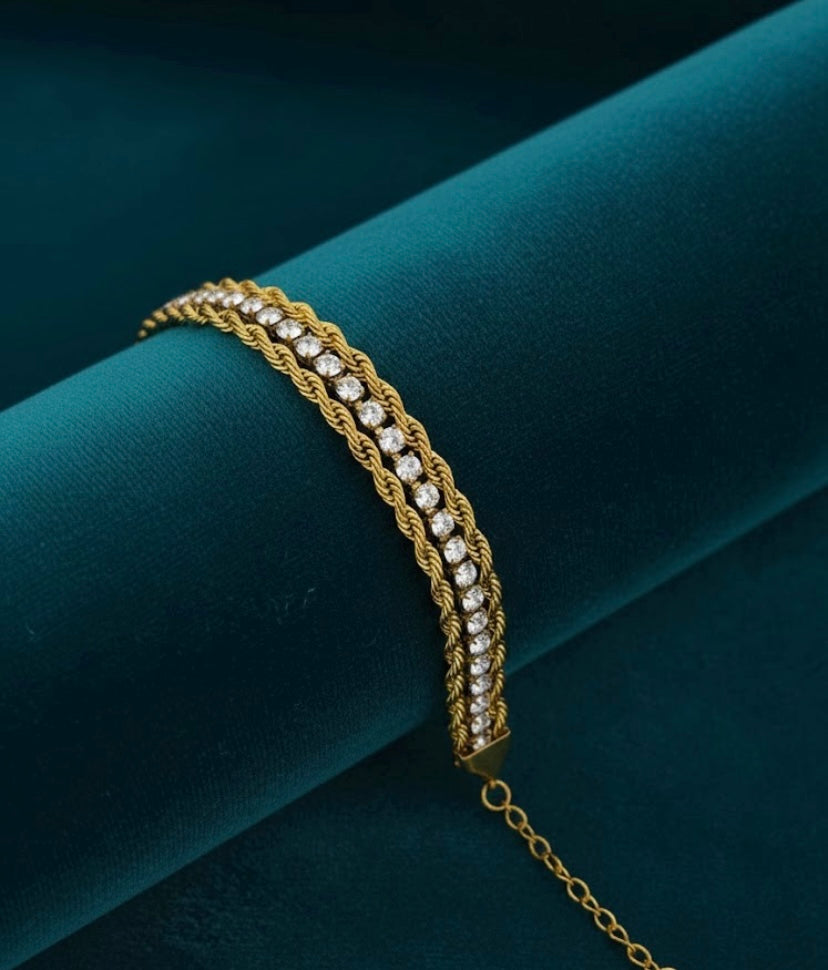 Rope Chain Zircon Bracelet