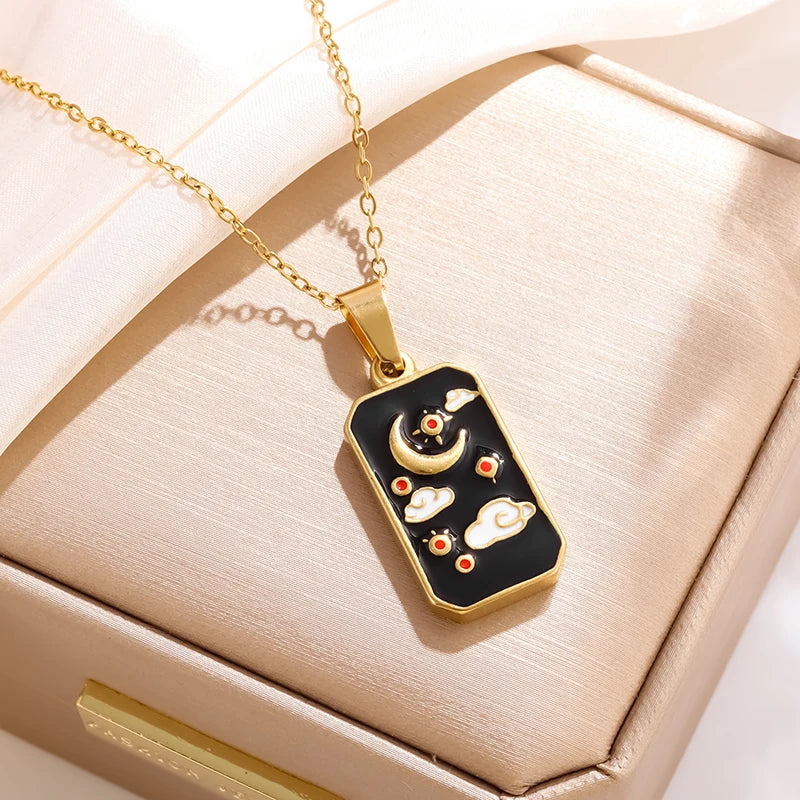 Gothic Sun Moon Pendant