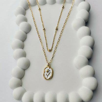Emily Gold Rose Pendant