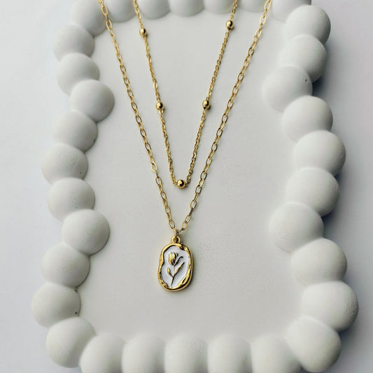 Emily Gold Rose Pendant