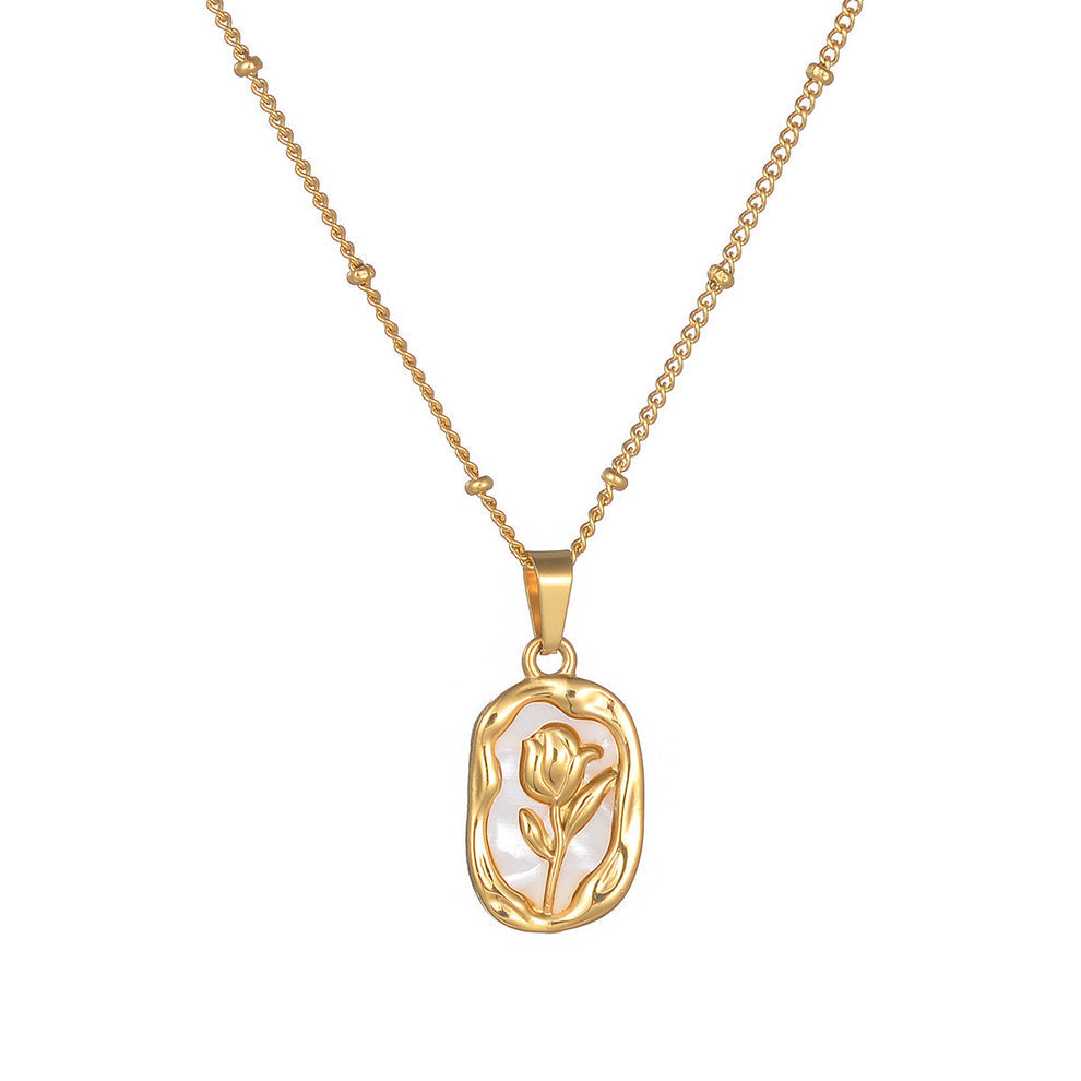 Emily Gold Rose Pendant