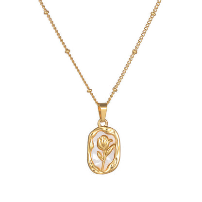 Emily Gold Rose Pendant