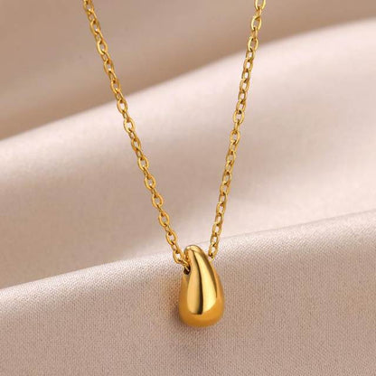 Gold Water Drop Pendant