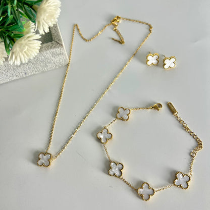 Golden and White Clover Set