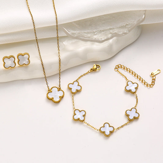 Golden and White Clover Set