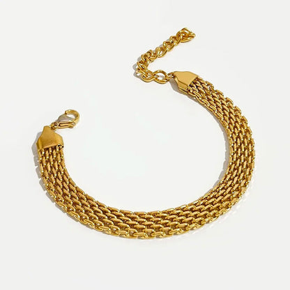 Gold Mesh Chain Bracelet