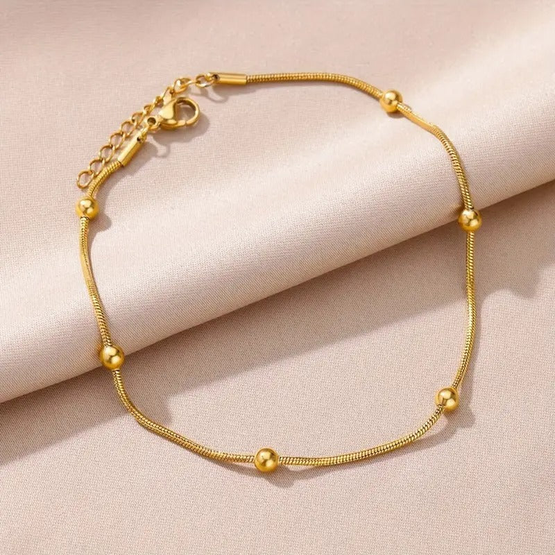 Golden Beaded Bracelet