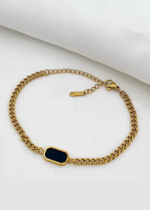 Midnight Luxe Gold Chain Bracelet