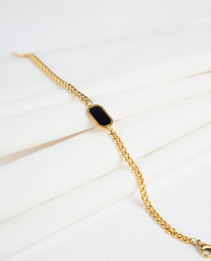 Midnight Luxe Gold Chain Bracelet